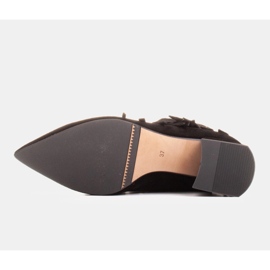 Marco Shoes Botas originales de ante con flecos decorativos negro 8