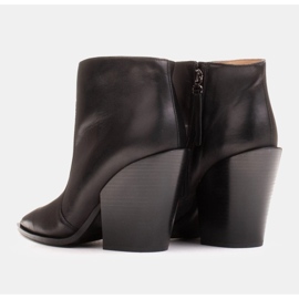 Marco Shoes Bota cowboy de mujer fabricada en piel natural negro 4