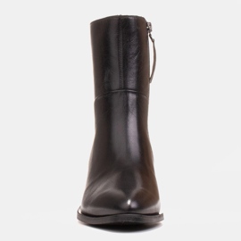 Marco Shoes Botines de piel negra con circunferencia superior ajustable negro 4