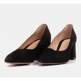 Marco Shoes Zapatos de salón 1434P elegantes de ante negro 5