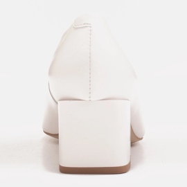 Marco Shoes Zapatos de salón blancos elegantes hechos de delicada piel natural 7