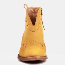 Marco Shoes Botas sin aislamiento con inserciones onduladas y de ante marrón amarillo 3