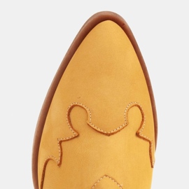 Marco Shoes Botas sin aislamiento con inserciones onduladas y de ante marrón amarillo 9
