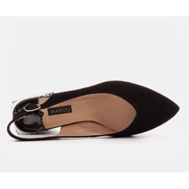 Marco Shoes Bombas de mujer elegantes con tacón de cebra negro 6