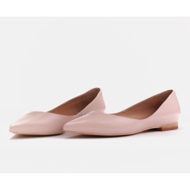 Marco Shoes Bailarinas de mujer con laterales bajos rosado 5