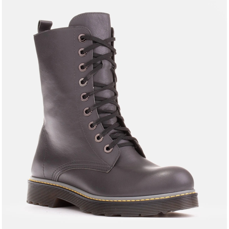 Marco Shoes Botines altos, botas atadas a suela translúcida gris 2