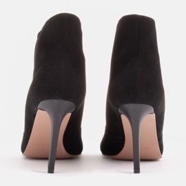 Marco Shoes Alfileres de cuero con frente extendido negro 5