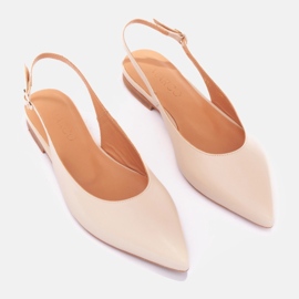 Marco Shoes Sandalias beige piel natural 4