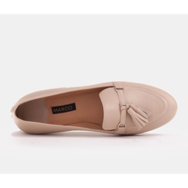 Marco Shoes Mocasín piel flor con adorno 1983P-007-1 beige 4