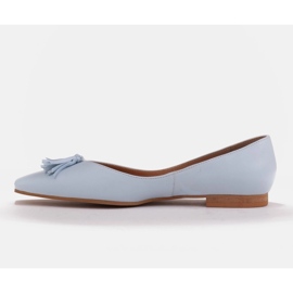 Marco Shoes Bailarinas de mujer con laterales bajos azul 5