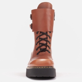 Marco Shoes Botas Federica con cierres decorativos marrón 1