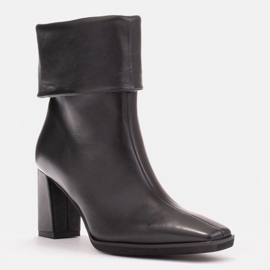 Marco Shoes Botas Loren elegantes con cuello envuelto negro 2