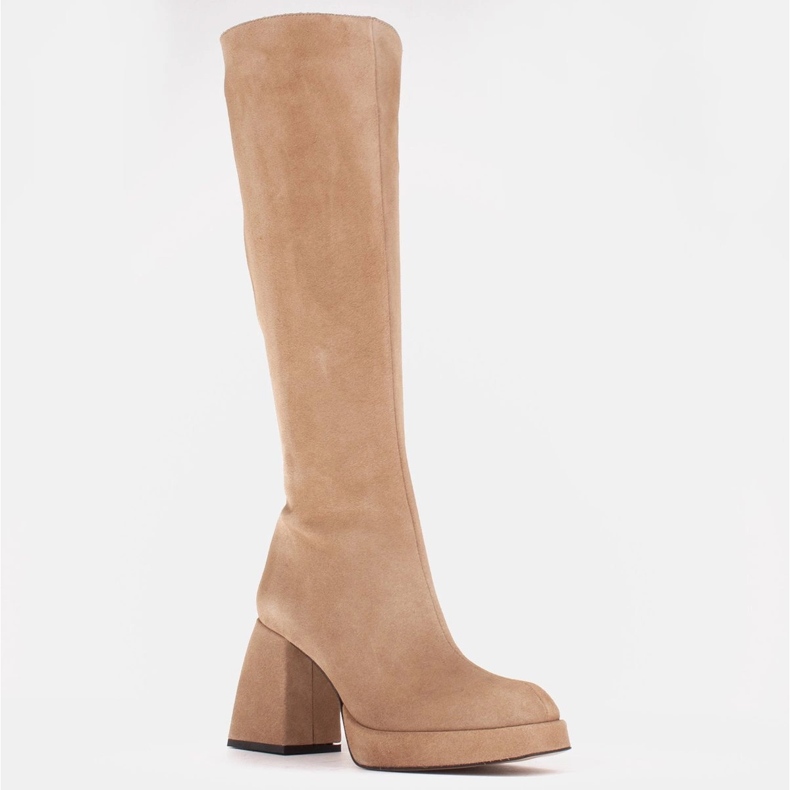 Marco Shoes Botas Patrizia elegantes en la plataforma beige 1