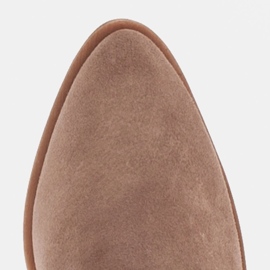 Marco Shoes Botas vaqueras Iolanda con costuras decorativas beige 7