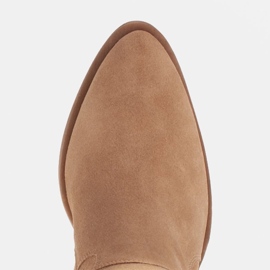 Marco Shoes Botas vaqueras Iolanda con costuras decorativas beige 3