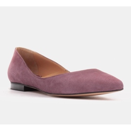 Marco Shoes Bailarinas de mujer con laterales bajos violeta 1