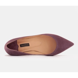 Marco Shoes Bailarinas de mujer con laterales bajos violeta 7