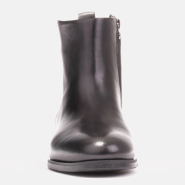 Marco Shoes Botas clásicas de tacón bajo negro 5