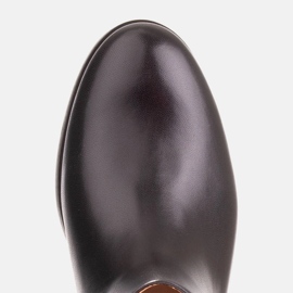 Marco Shoes Botas clásicas de tacón bajo negro 6
