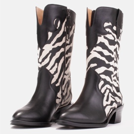 Marco Shoes Bota cowboy Clara con pespuntes decorativos negro 6