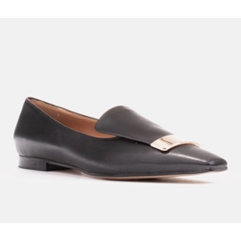Marco Shoes Bailarinas con lengua decorativa negro 1