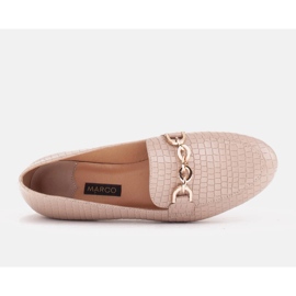 Marco Shoes Bailarinas con cadena de oro beige 5