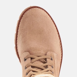 Marco Shoes Botas con cordones y suela ligera 2118B beige 5