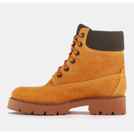 Marco Shoes Botas impermeables de piel amarilla impregnada amarillo 3