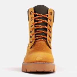 Marco Shoes Botas impermeables de piel amarilla impregnada amarillo 2