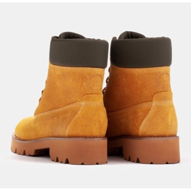 Marco Shoes Botas impermeables de piel amarilla impregnada amarillo 5