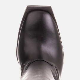 Marco Shoes Botines de piel suave negro 4