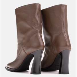 Marco Shoes Botines de piel suave marrón 5