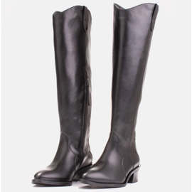 Marco Shoes Botas cowboy Iolanda con costuras decorativas negro 4