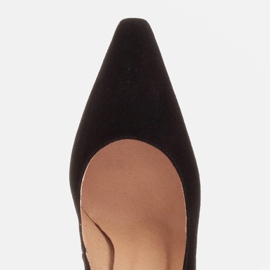 Marco Shoes Tacones de ante con cristales negro 5