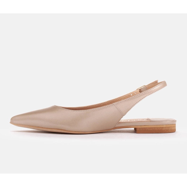 Marco Shoes Sandalias de piel natural en color dorado 1965P-1232-1 beige 2