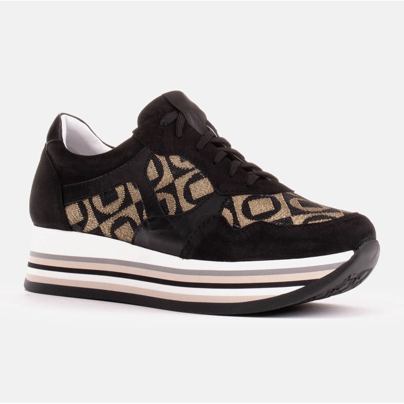 Marco Shoes Deportivas con suela gruesa de ante natural 2228P-1285-041-001-1 negro 1