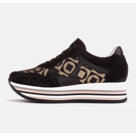 Marco Shoes Deportivas con suela gruesa de ante natural 2228P-1285-041-001-1 negro 3