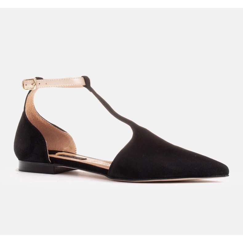 Marco Shoes Sandalias de ante con pulsera en el tobillo negro 1