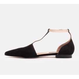 Marco Shoes Sandalias de ante con pulsera en el tobillo negro 3
