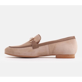 Marco Shoes Mocasines con adorno dorado beige 4