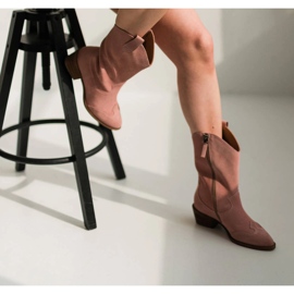 Marco Shoes Botas rosa de ante natural rosado 2