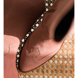 Marco Shoes Botas rosa de ante natural 1