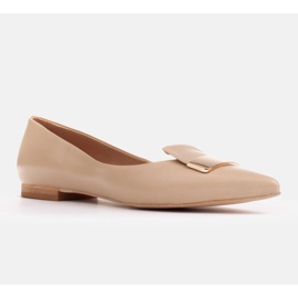 Marco Shoes Bailarinas con lengua decorativa beige 1