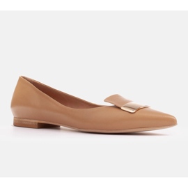 Marco Shoes Bailarinas con lengua decorativa beige marrón 1