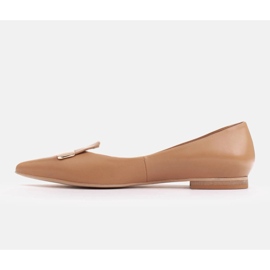 Marco Shoes Bailarinas con lengua decorativa beige marrón 3