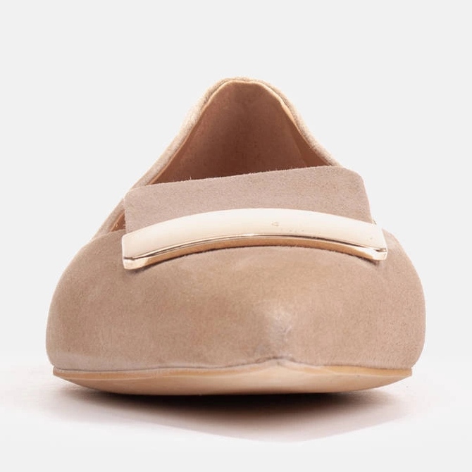 Marco Shoes Bailarinas con lengua decorativa beige 2