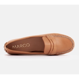 Marco Shoes Cómodos mocasines fabricados en piel suave. marrón 7