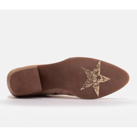 Marco Shoes Botas cowboy ante natural beige 8