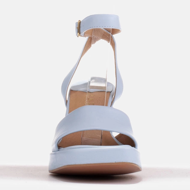 Marco Shoes Sandalias en una plataforma elevadora azul 2