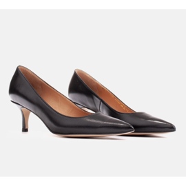 Marco Shoes Elegantes stilettos con tacón bajo negro 2